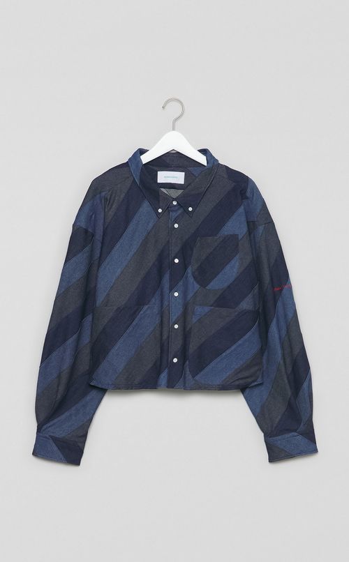 アーティザンパッチワークデニムシャツ