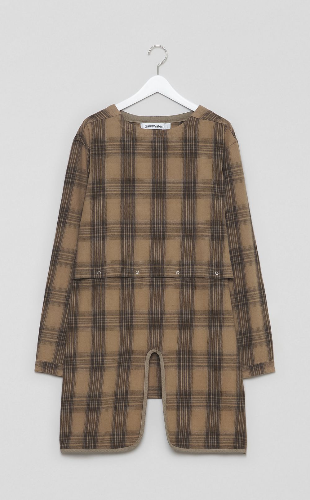 コットンネルチェックプルオーバー