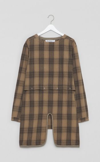 コットンネルチェックプルオーバー