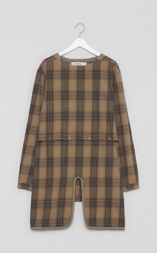 コットンネルチェックプルオーバー