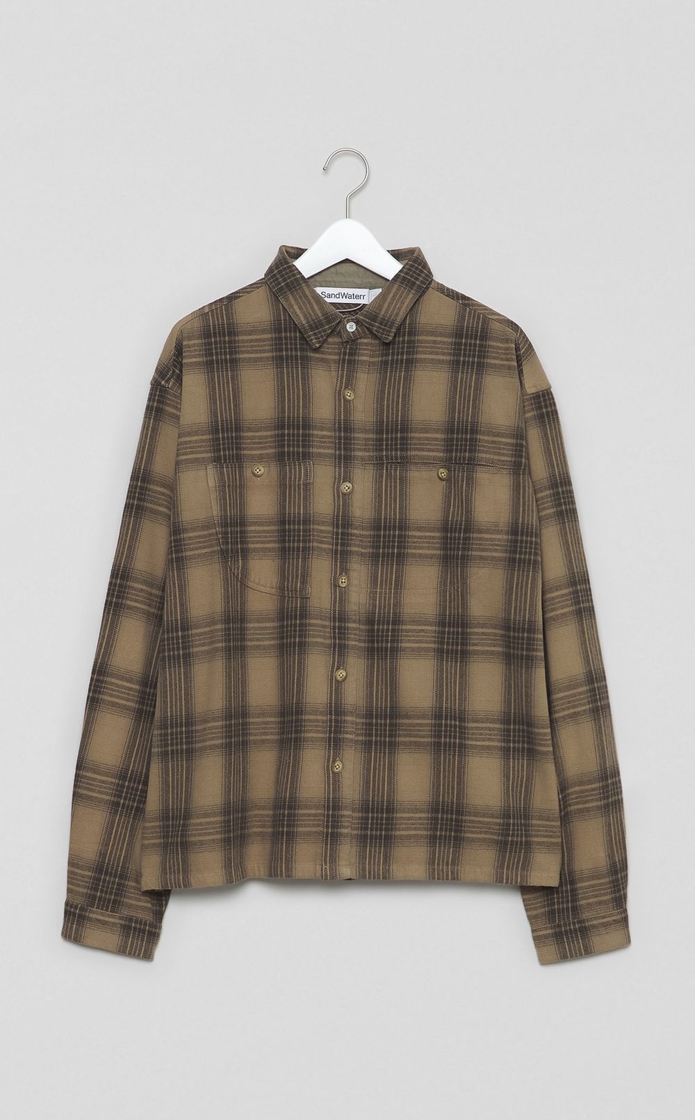 コットンネルチェックワークシャツ