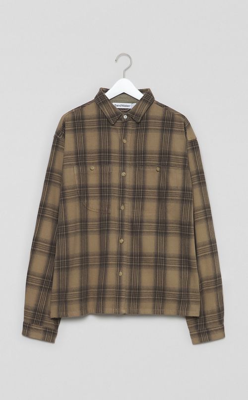 コットンネルチェックワークシャツ