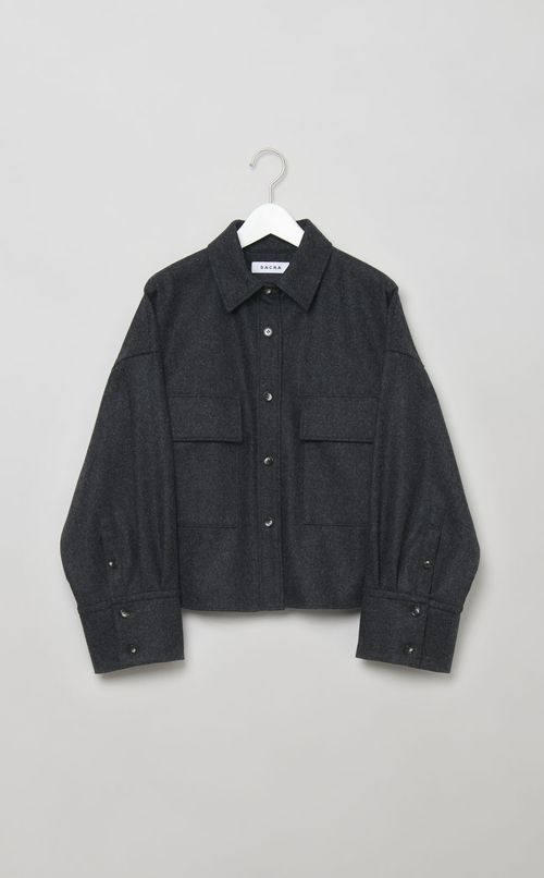 フランネルショートシャツブルゾン