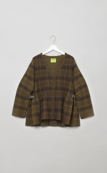 タータンチェックVネックカーディガン