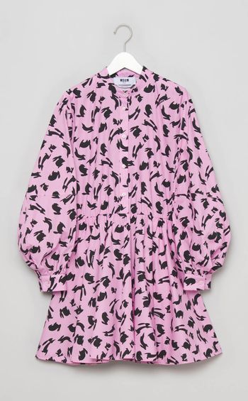 ラビットプリントシャツワンピース