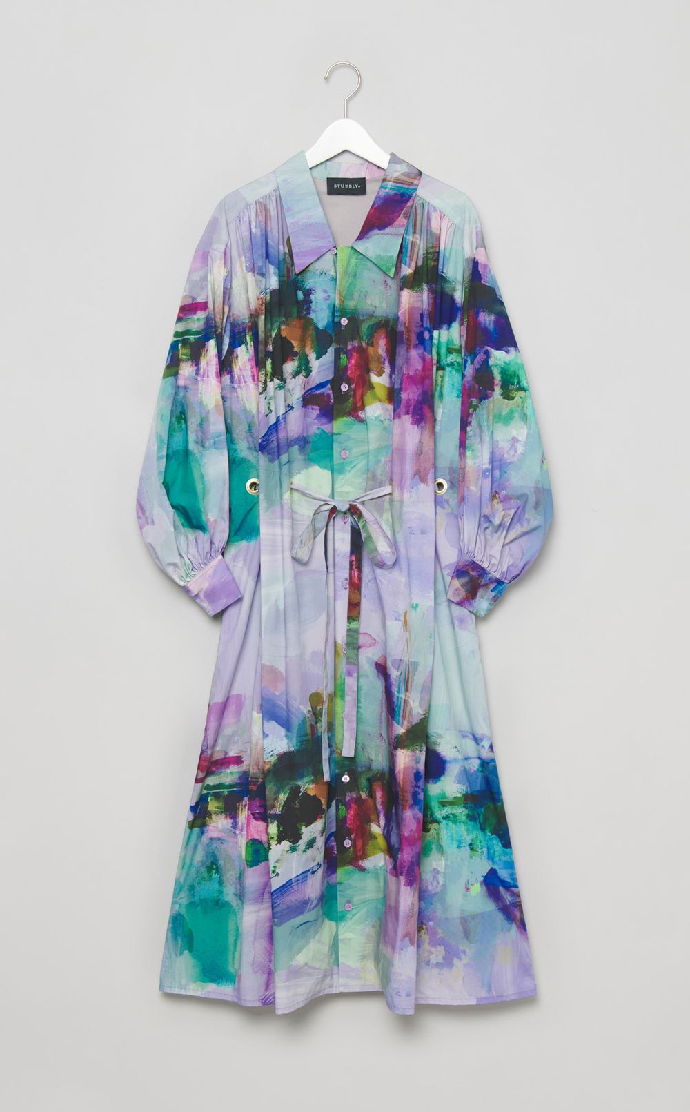 モネプリントコットンシャツワンピース