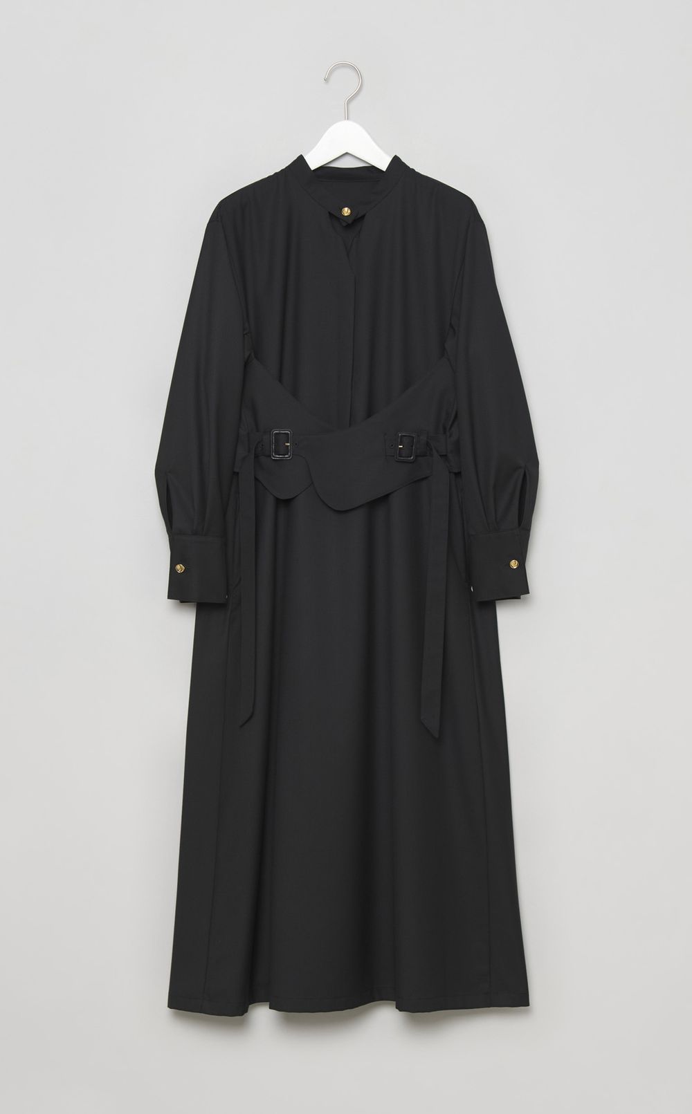 ウエストベルトロングワンピース