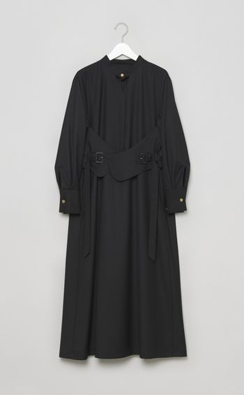 ウエストベルトロングワンピース