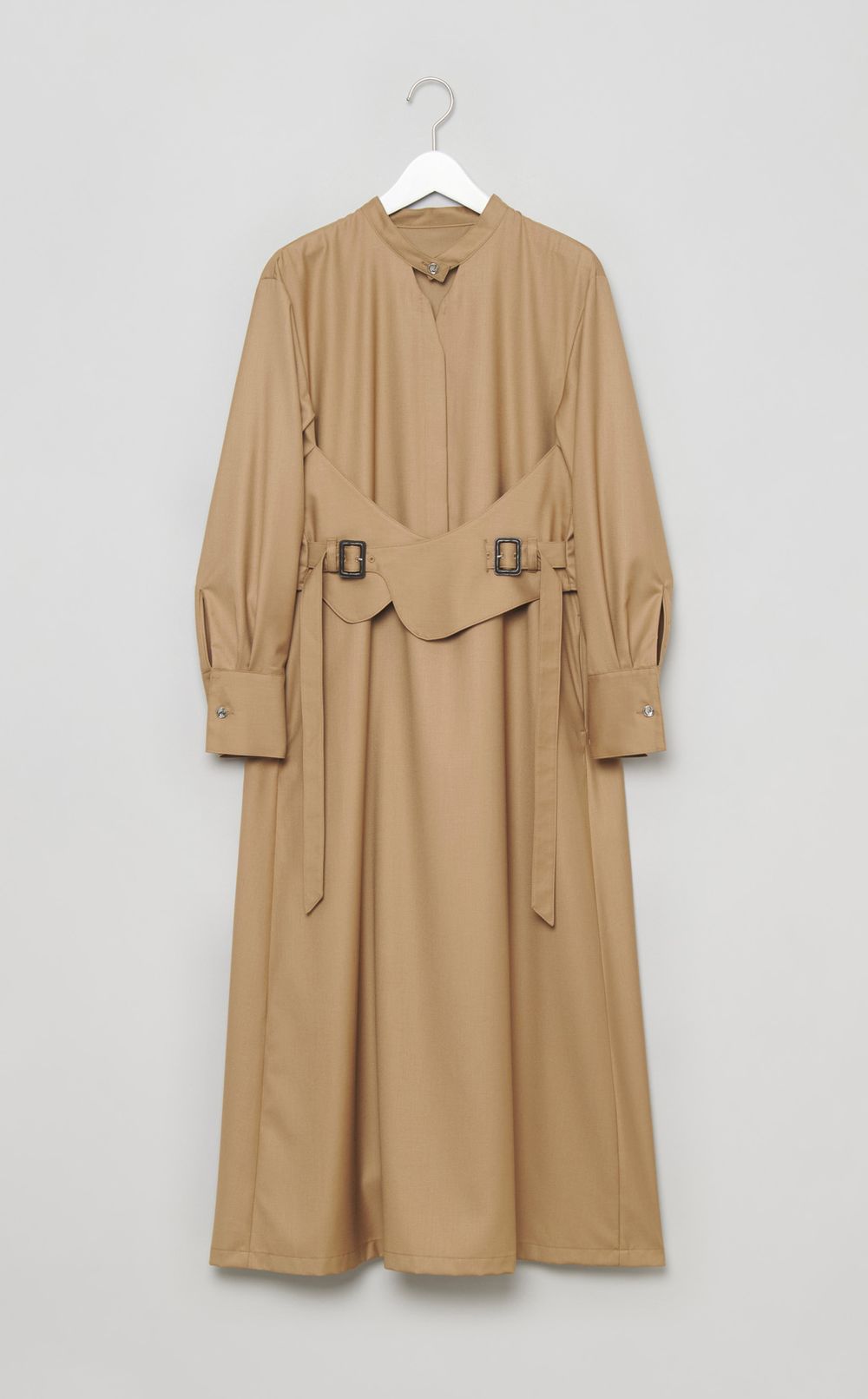 ウエストベルトロングワンピース