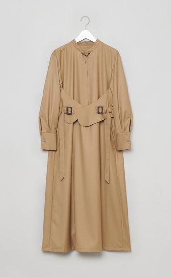 ウエストベルトロングワンピース