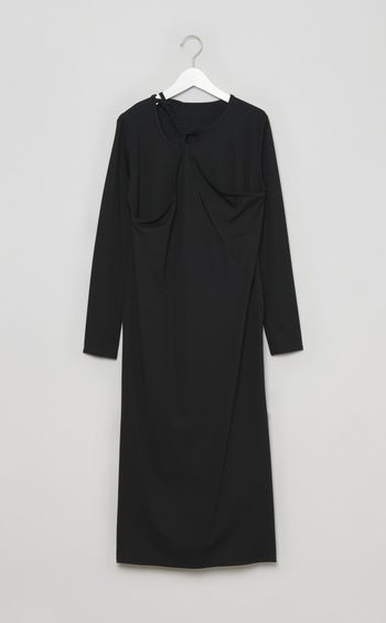 ツイストジャージーロングドレス