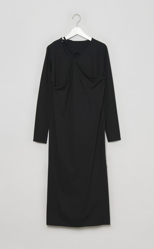 ツイストジャージーロングドレス