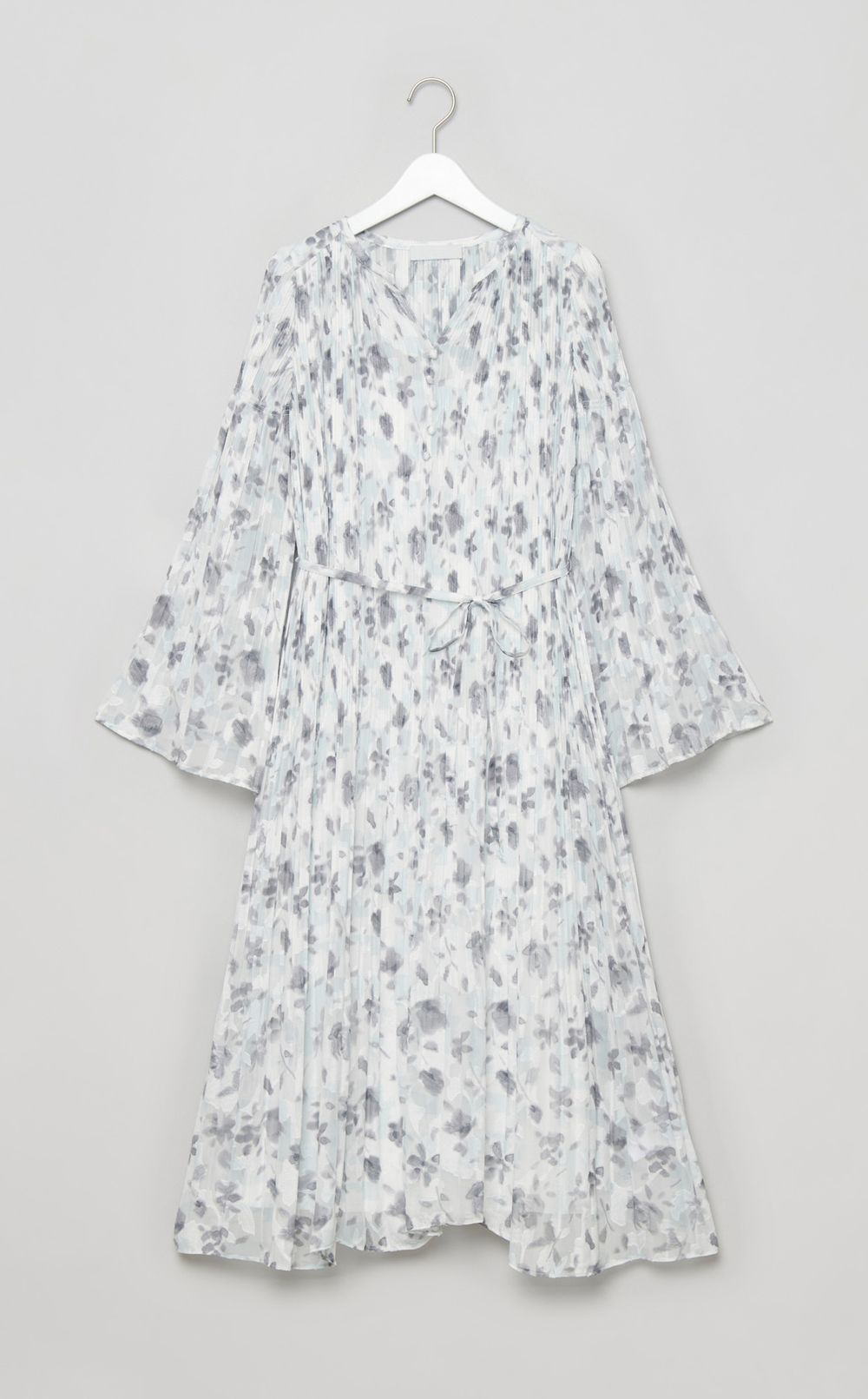 フラワープリントプリーツワンピース