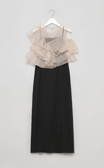 ラッフルブラウスセットドレス