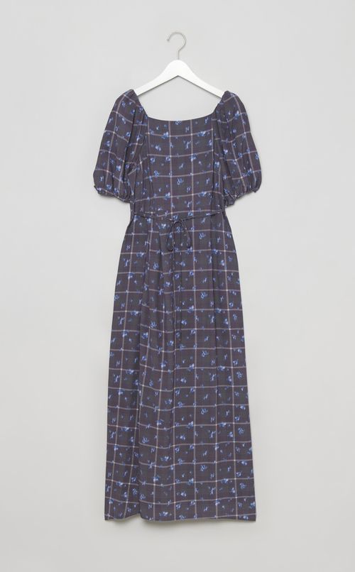 スクエアネックプリントワンピース