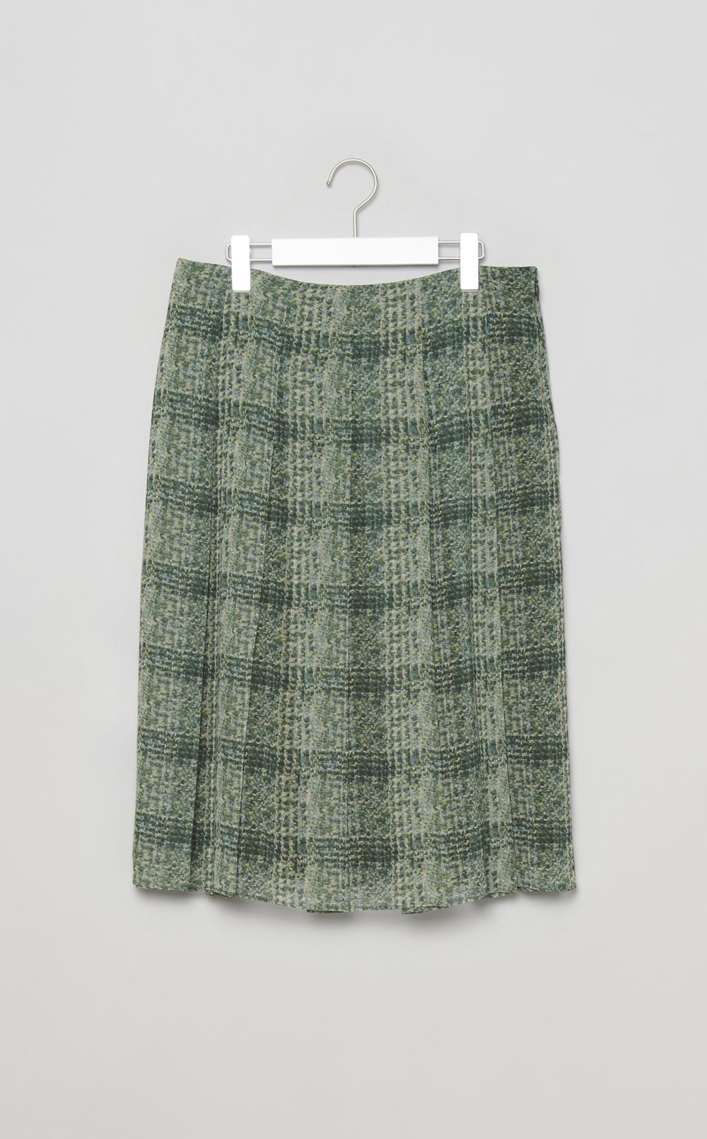 シアーチェックプリーツスカー卜