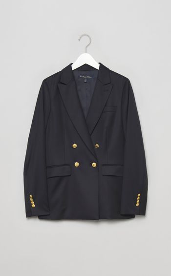 ウールツイルダブル4ボタンジャケット