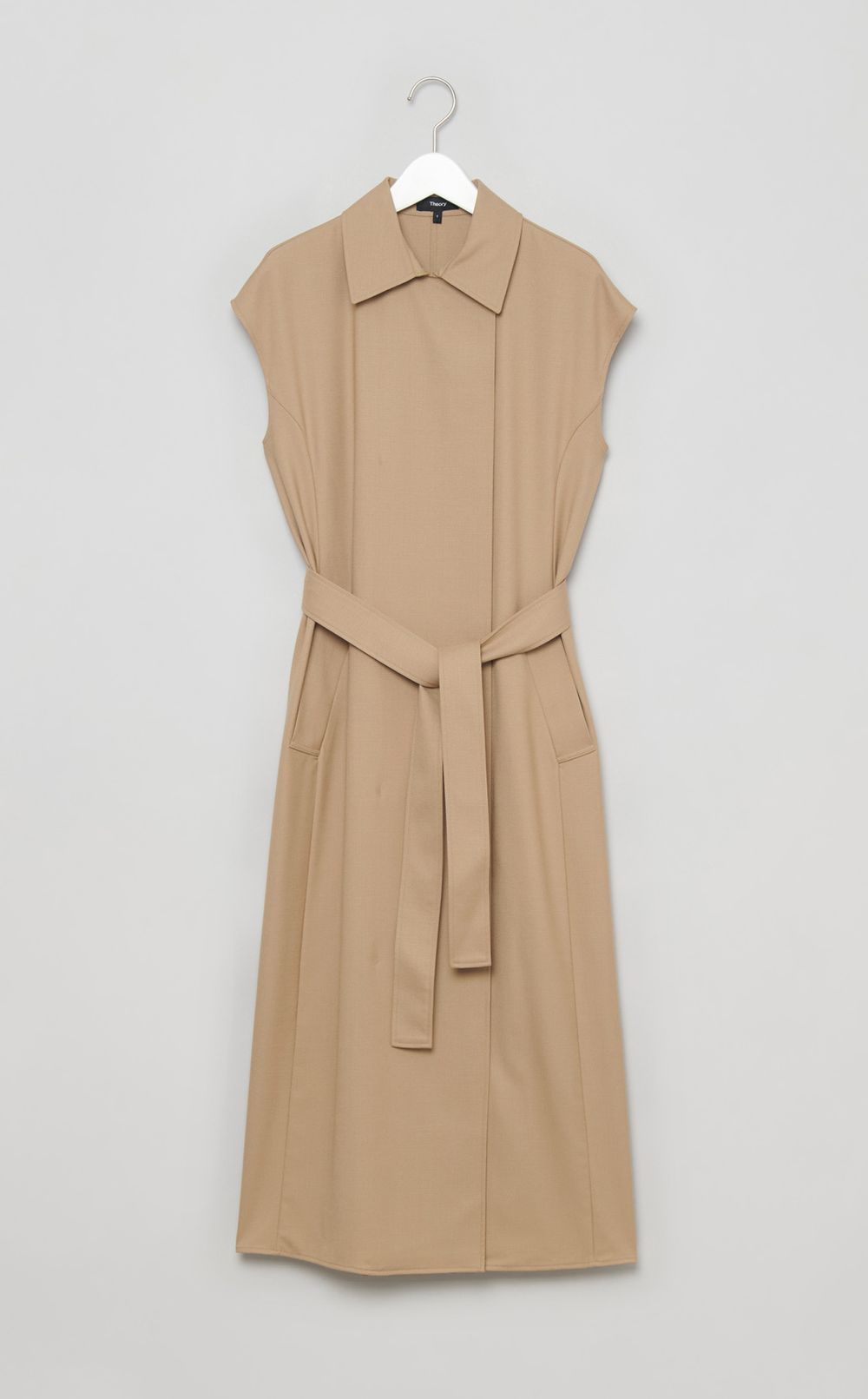 ウールフランネルベルトワンピース