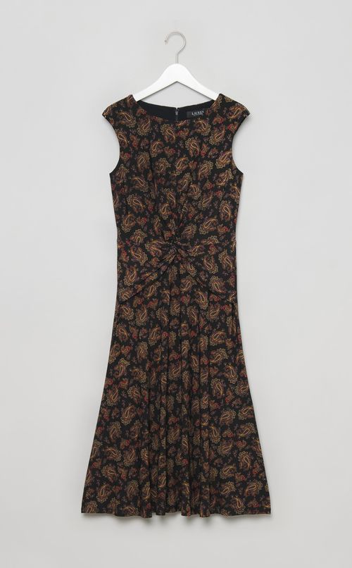 ペーズリープリントジャージーワンピース