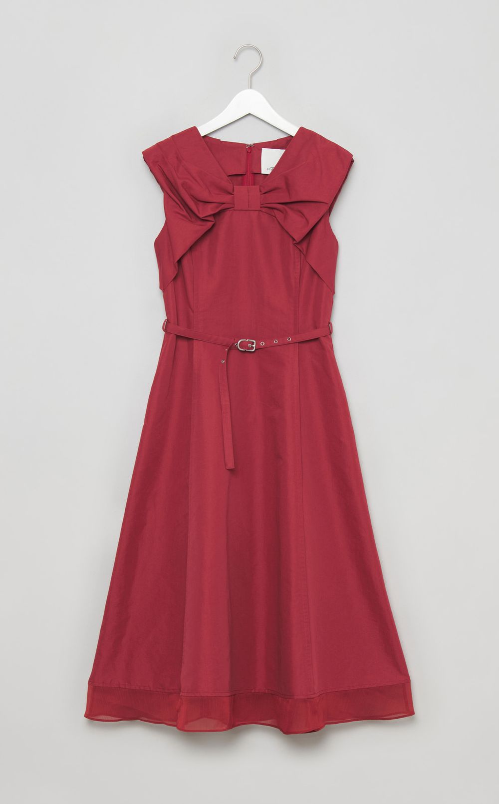 ベルト付きドレープボウワンピース