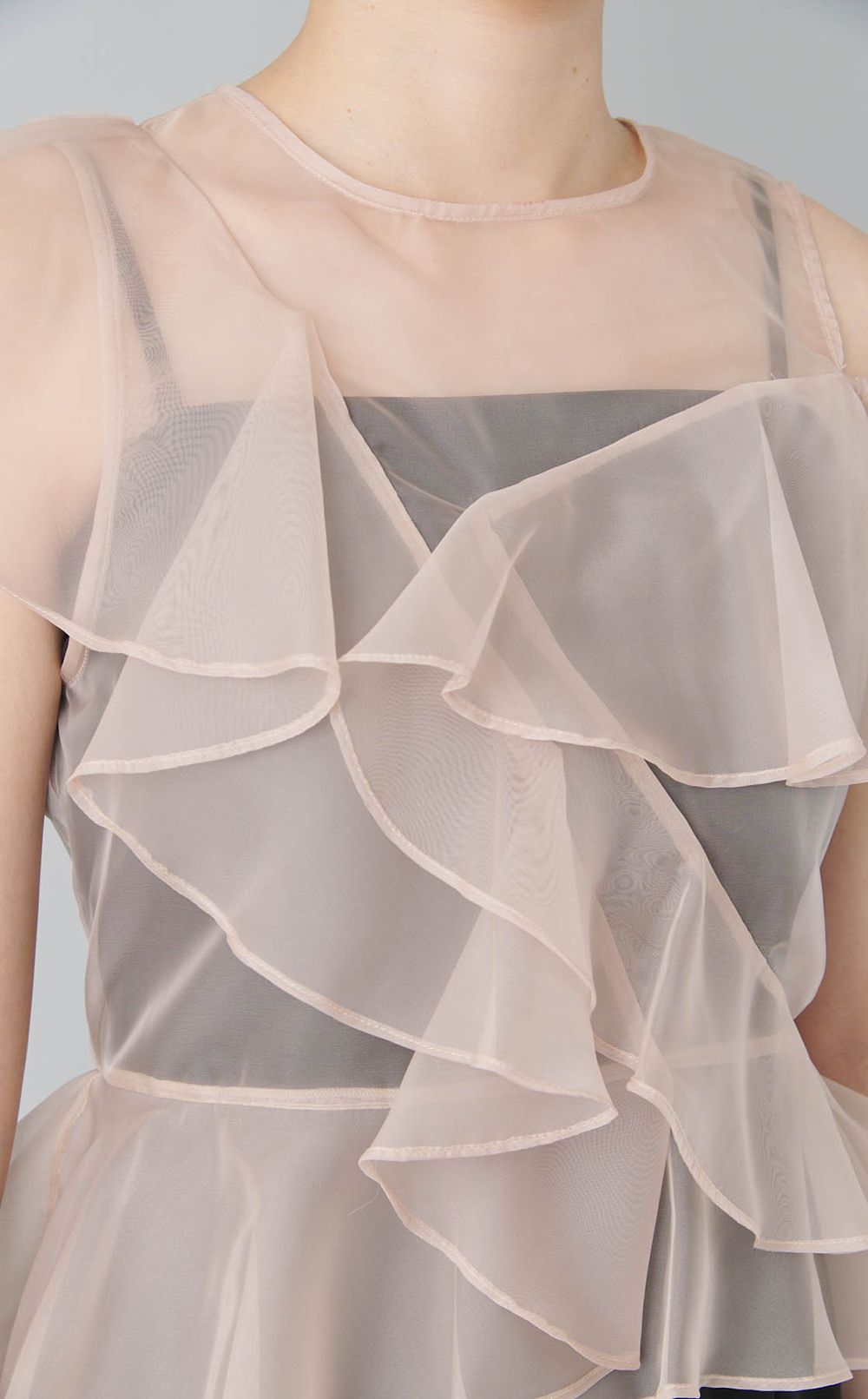 ラッフルブラウスセットドレス