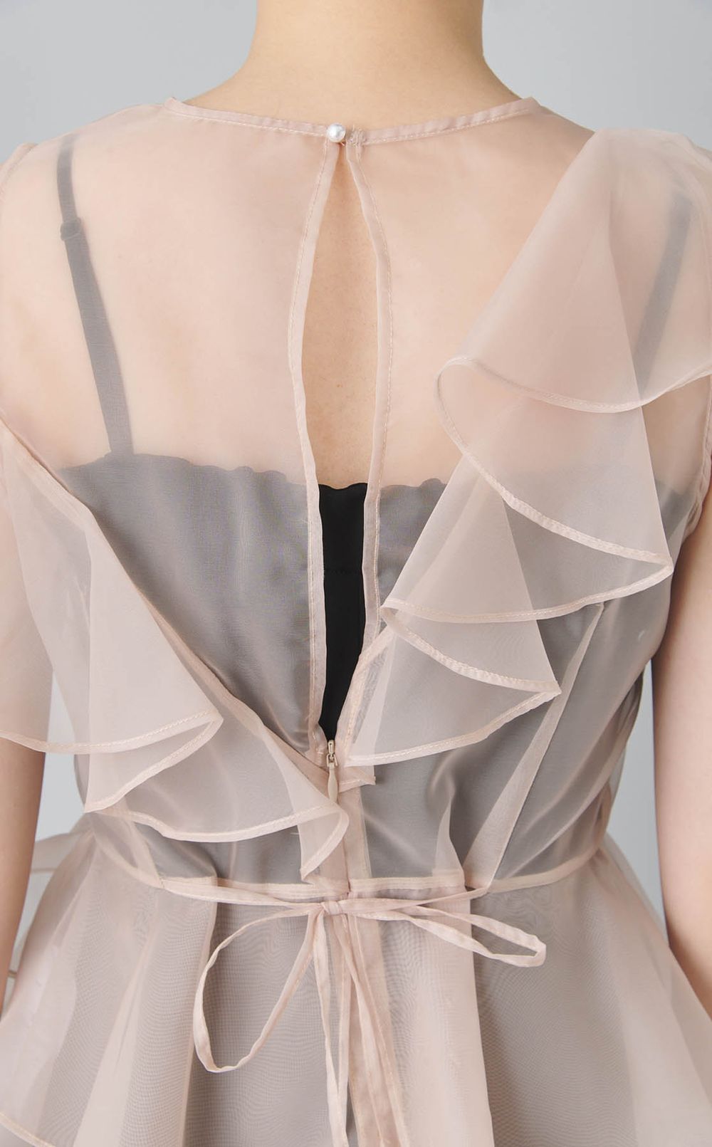 ラッフルブラウスセットドレス