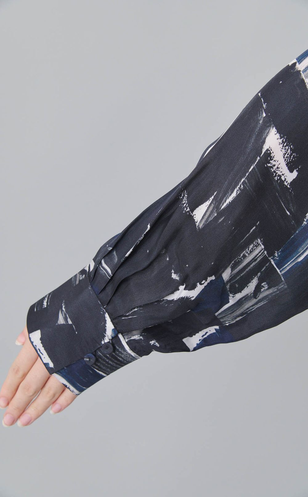 ペインティングプリントギャザードレス