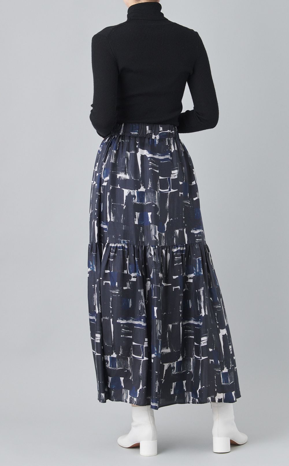 ペインティングプリントロングスカート