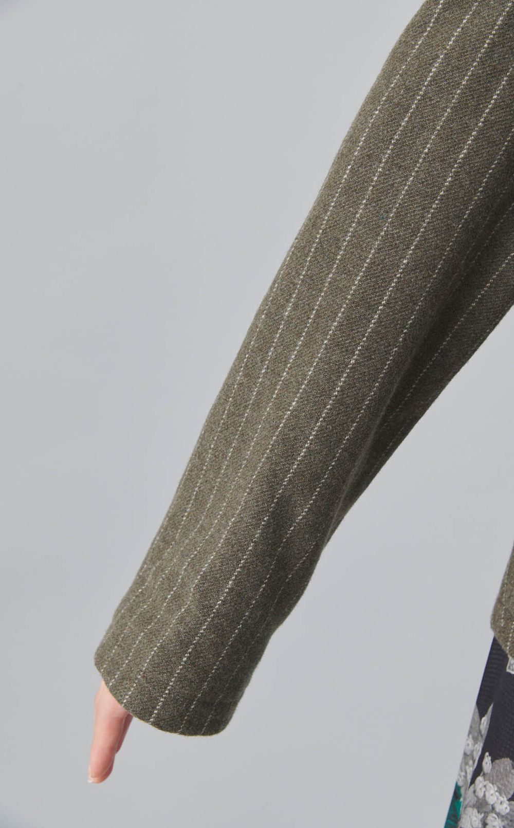 2wayウールストライプブラウス