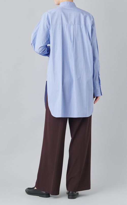ストライプロングシャツ