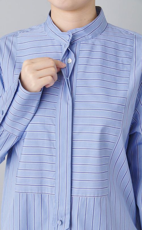 ストライプロングシャツ