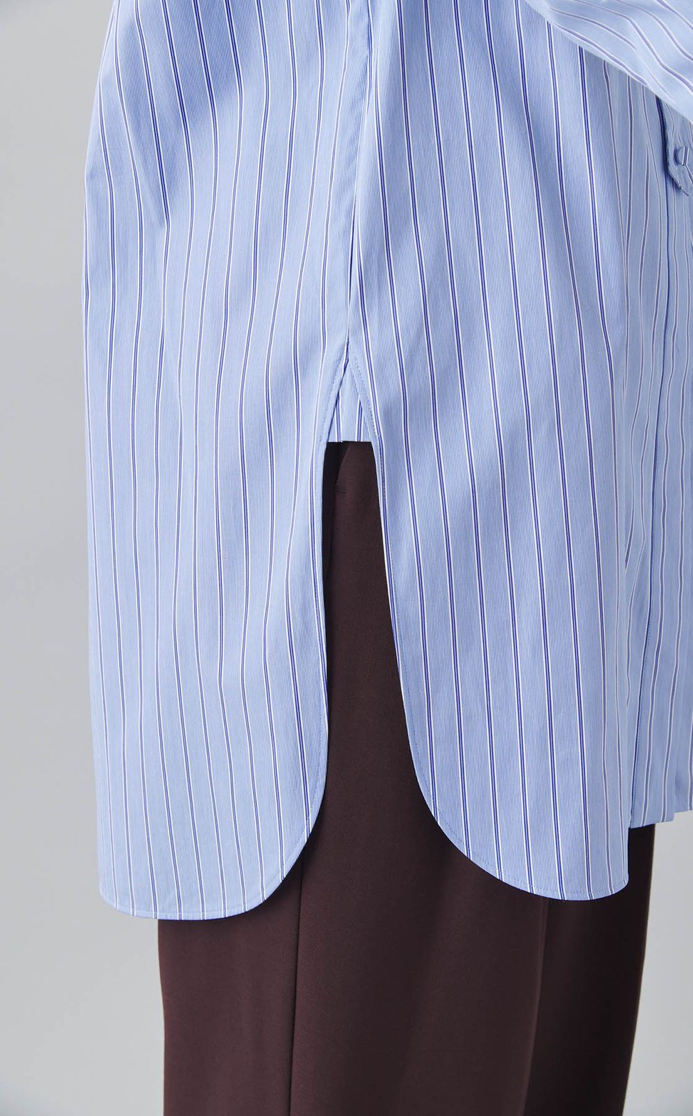 ストライプロングシャツ