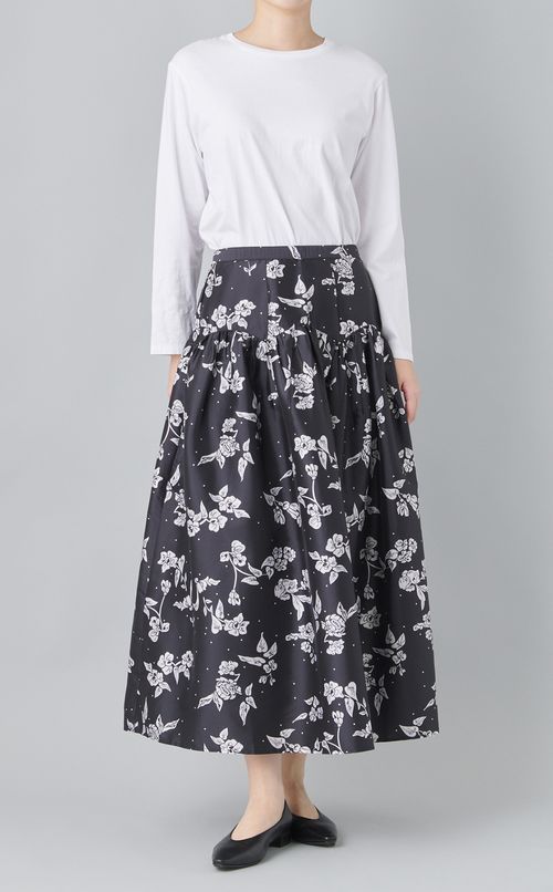 ポピーフラワープリントスカート