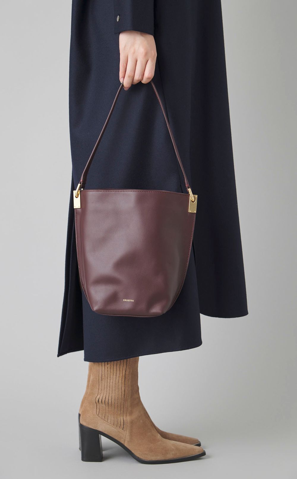 レザーショルダートートバッグ