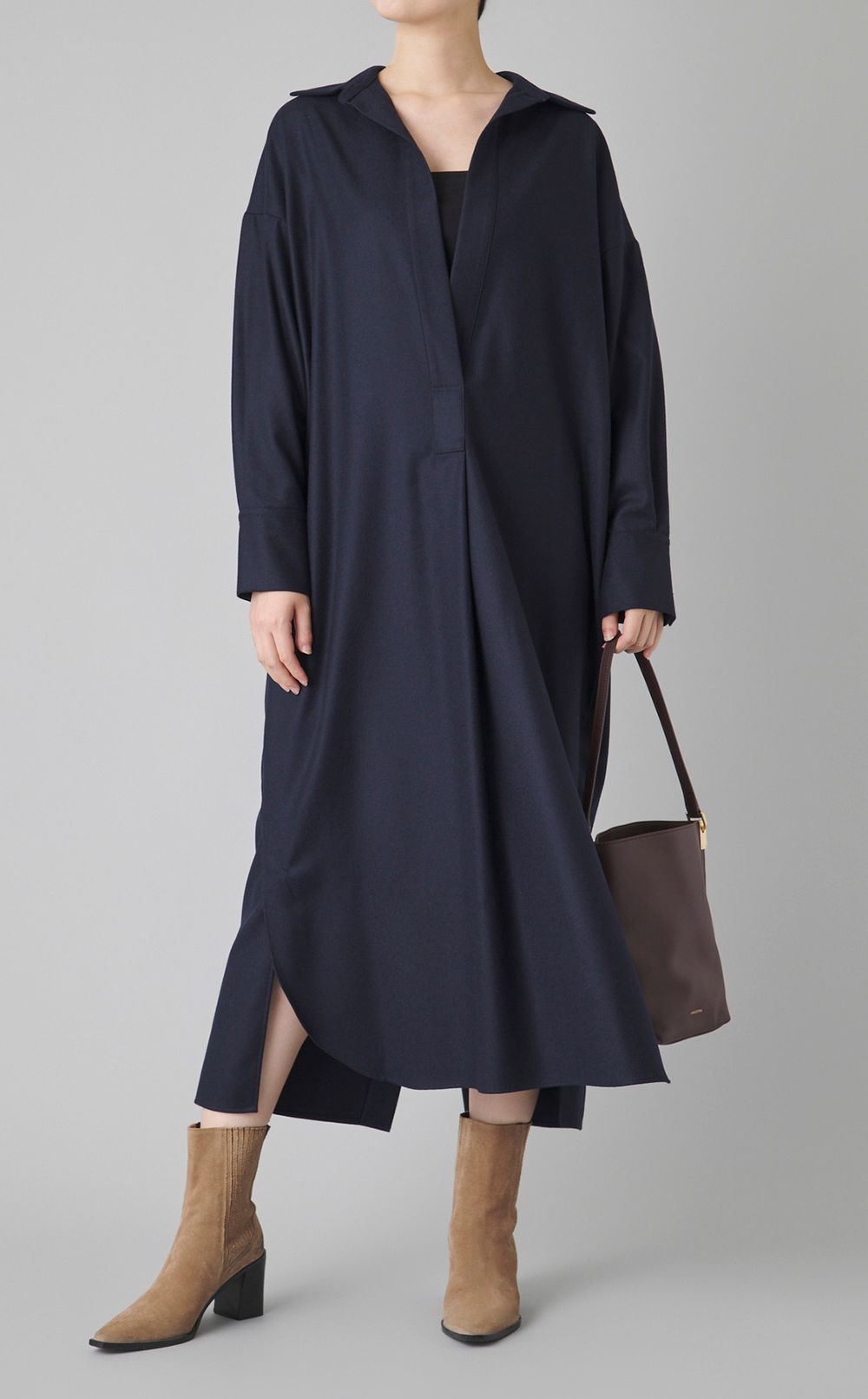 ウールスキッパーロングワンピース