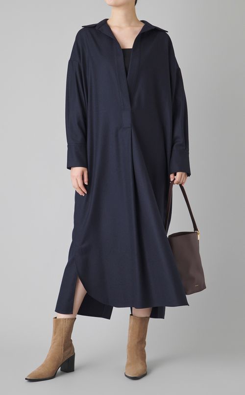 ウールスキッパーロングワンピース