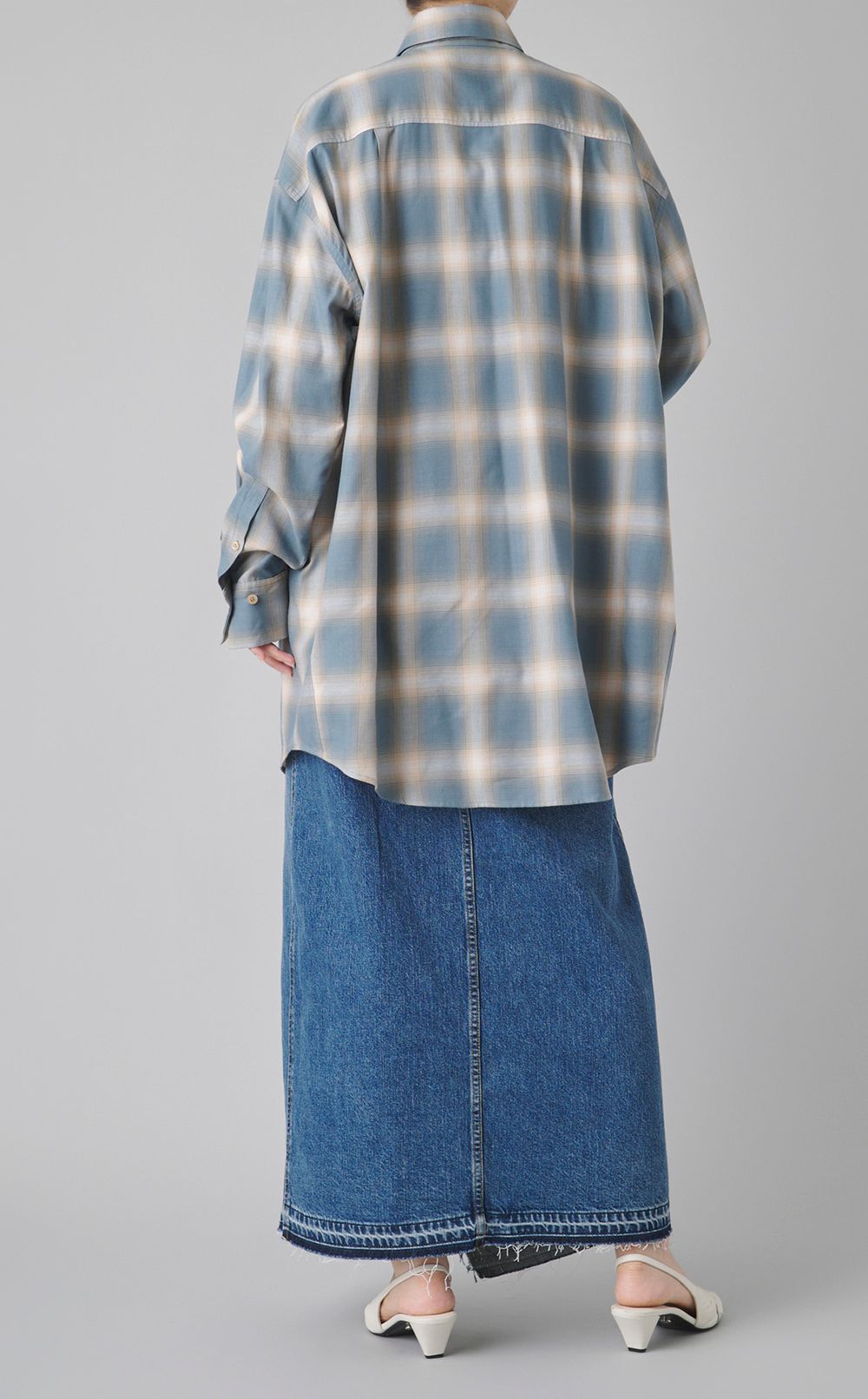 カシュクールタイ付きシャツ