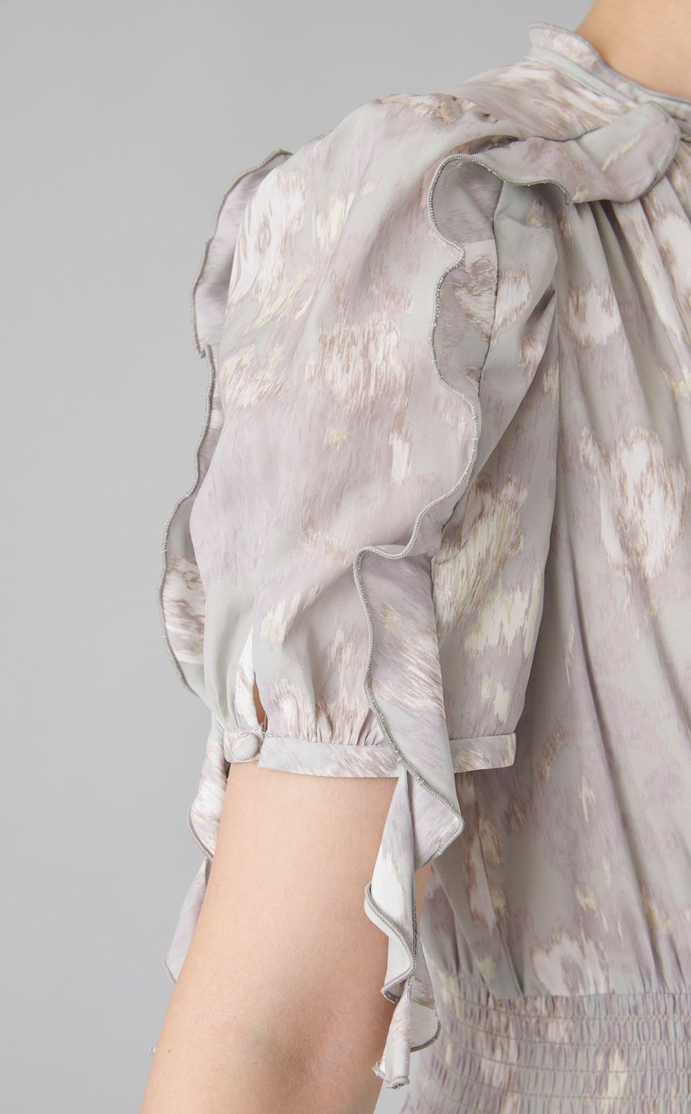 ブラードフラワープリントワンピース