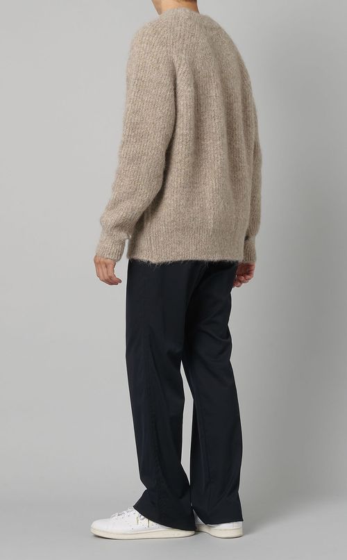 アルパカクルーネックセーター