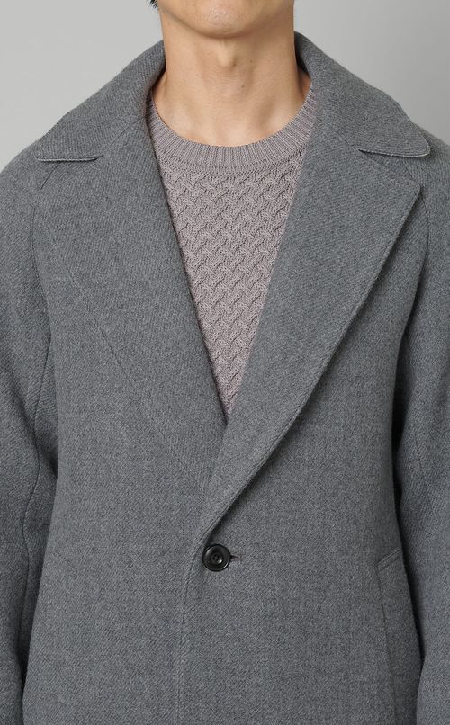 ツイードロングカーコート