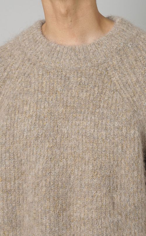 アルパカクルーネックセーター