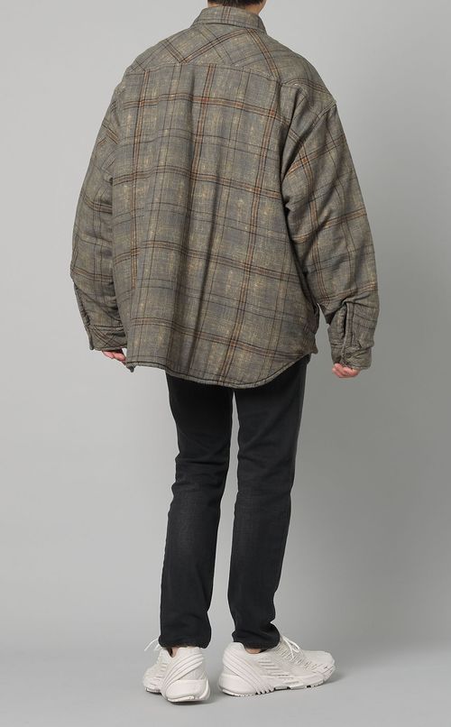 キルティングチェックシャツジャケット