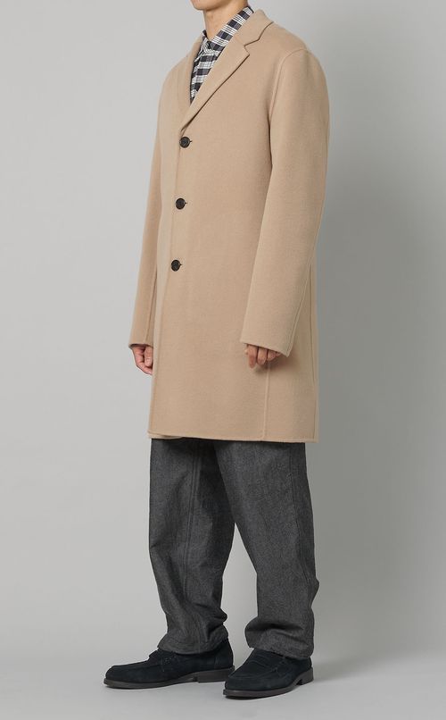 ダブルフェイスステンカラーコート