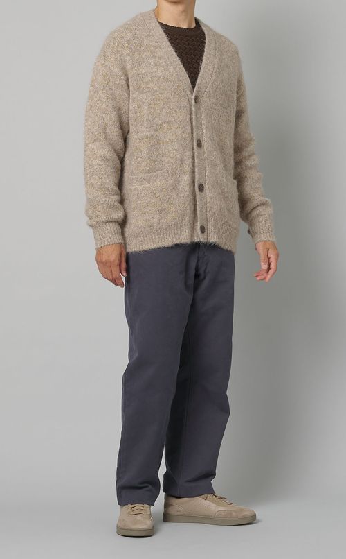 ジグザグクルーネックニット