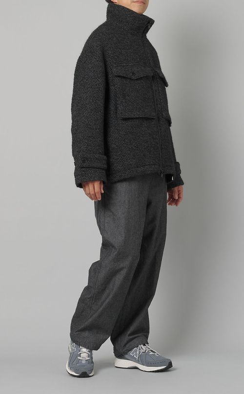 ツイードウールジップブルゾン