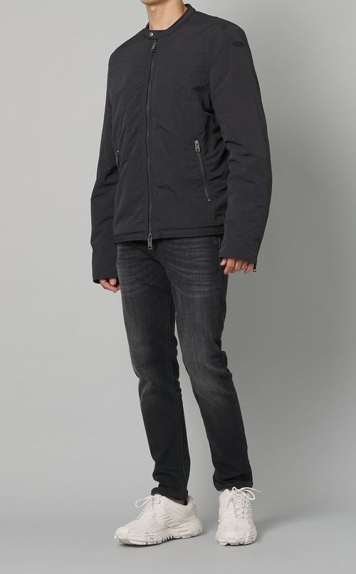 ナイロンバイカージャケット