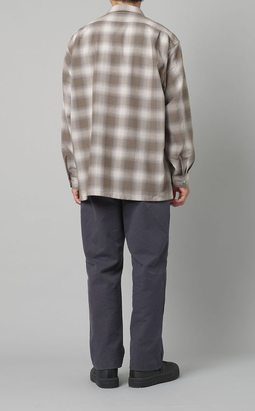 ロングスリーブウーリーチェックシャツ