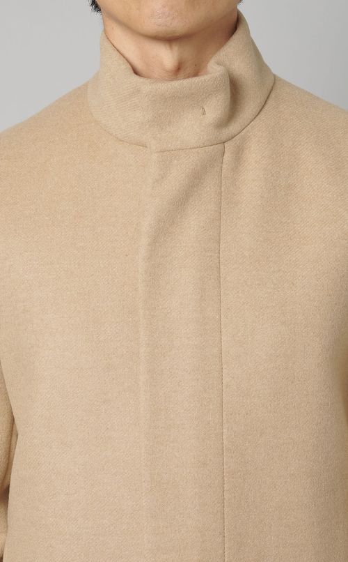 ウールメルトンスタンドカラーコート