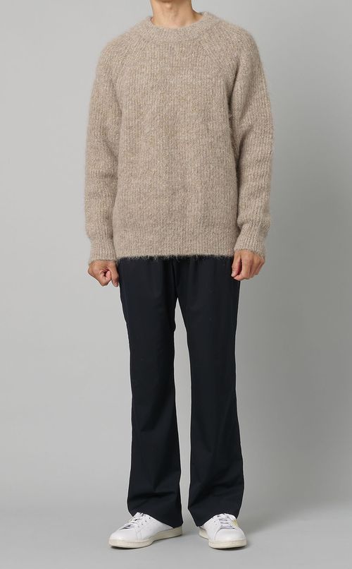 アルパカクルーネックセーター