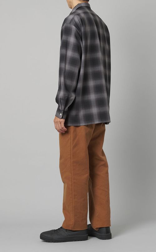 ロングスリーブウーリーチェックシャツ